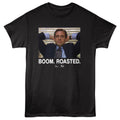 Black The Office t-shirt featuring a The Office The Office Boom Roasted design