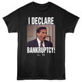 Black The Office t-shirt featuring a The Office The Office I Declare Bankrupcty design