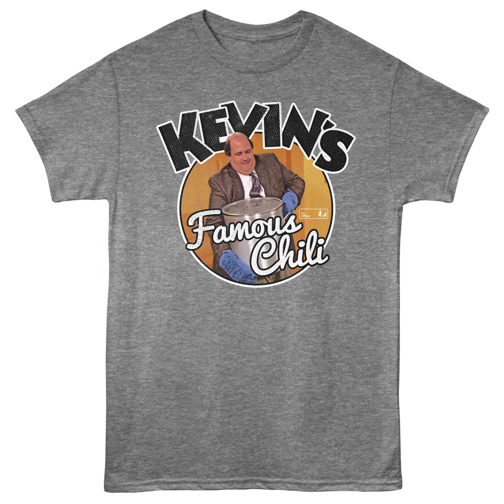 Graphite Heather The Office t-shirt featuring a Kevin's Chili design