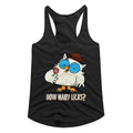 Tootsie Pop Ladies Racerback - How Many Licks Black Heather