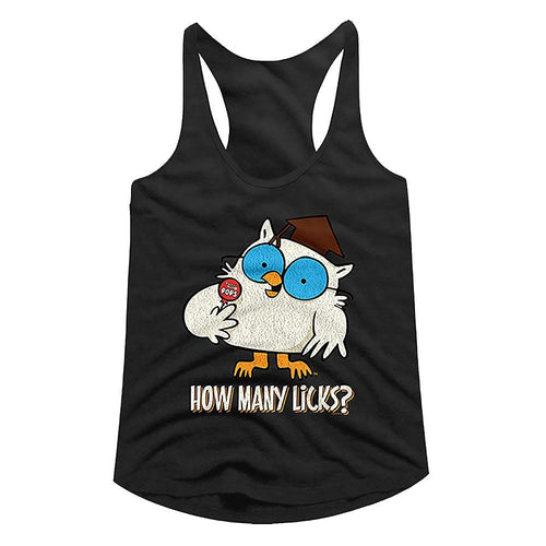 Tootsie Pop Ladies Racerback - How Many Licks Black Heather