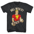 Black Heather Tootsie Roll t-shirt featuring a Let Me Roll It design