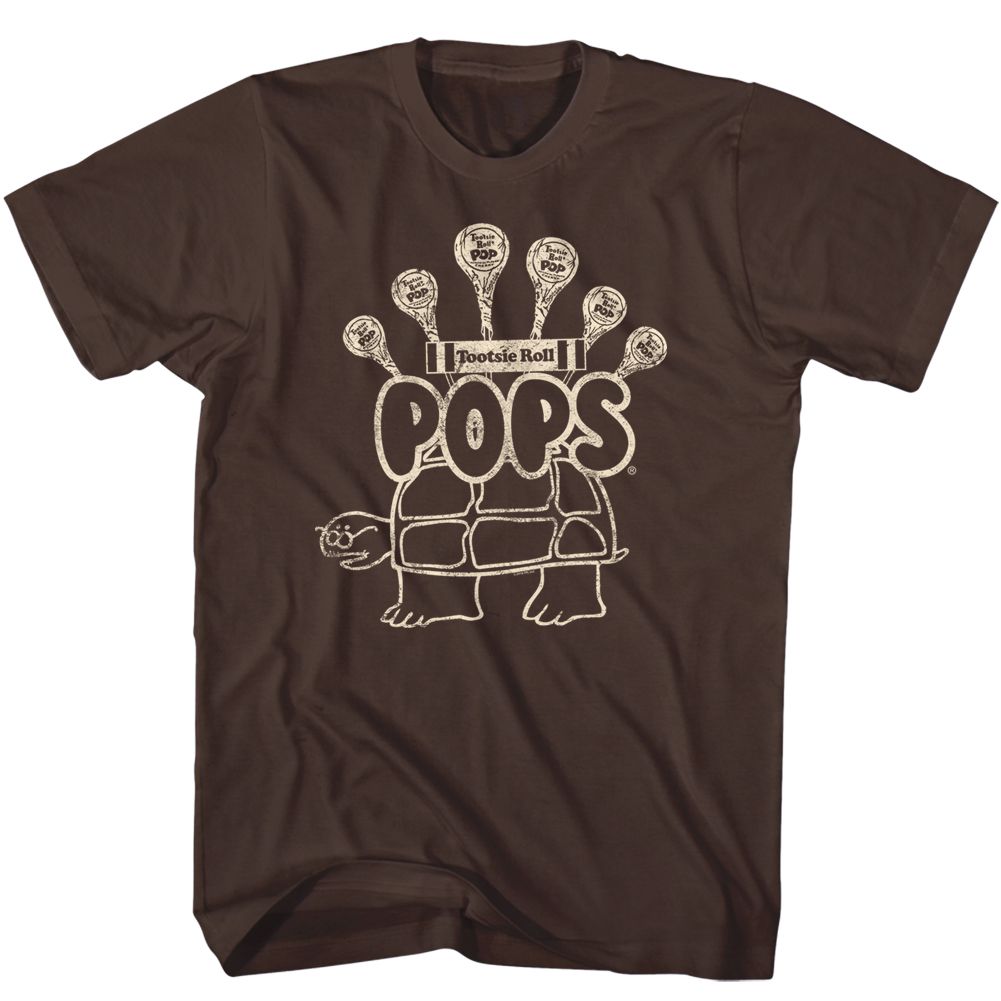 Dark Chocolate Tootsie Pop t-shirt featuring a Turtle design