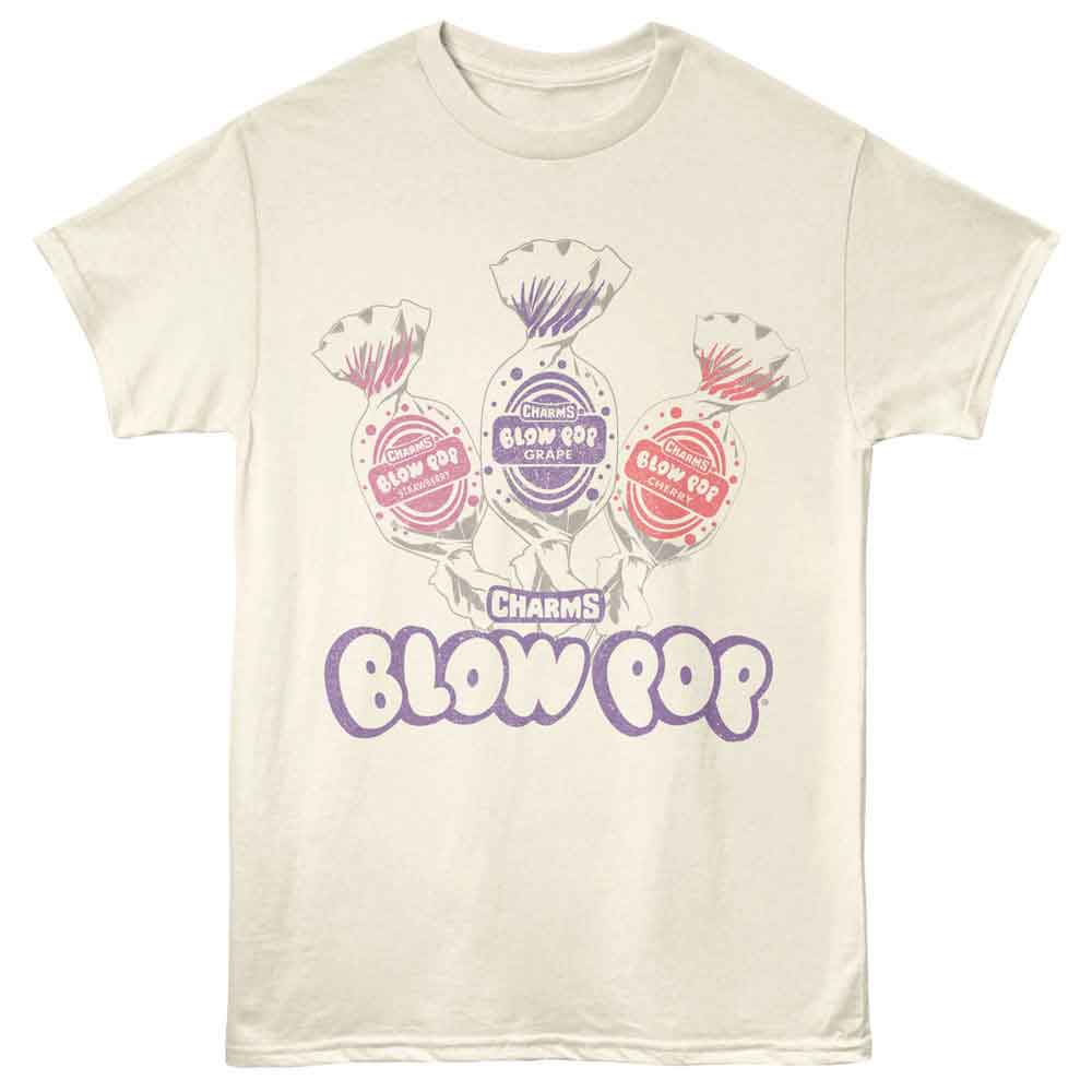 Natural Blow Pop t-shirt featuring a Flavors design