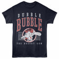 Navy Dubble Bubble t-shirt featuring a Varsity Pud design