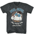 Black Heather Tootsie Pop t-shirt featuring a Mr. Owl Black Heather design