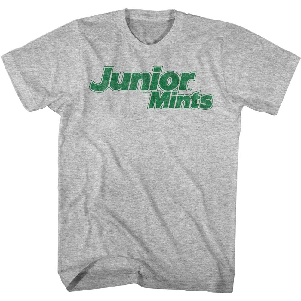 Gray Heather Junior Mints t-shirt featuring a Logo design