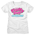 Tootsie Roll Ladies T-Shirt - Fluffy Stuff Logo White