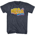 Navy Heather Mega Mouth t-shirt featuring a Logo design