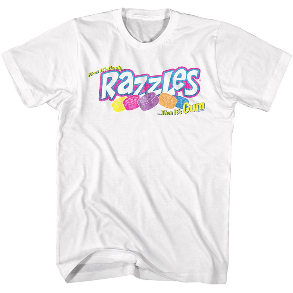 White Razzles t-shirt featuring a Logo design