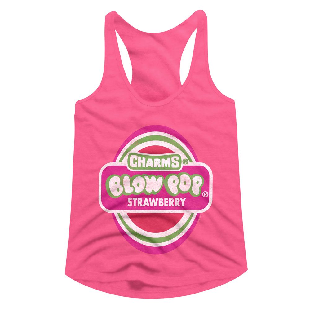 Tootsie Pop Ladies Racerback - Strawberry Blow Pop