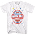White Tootsie Roll t-shirt featuring a Cherry Wrapper Art design
