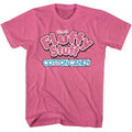 Retro Pink Heather Fluffy Stuff t-shirt featuring a Logo Retro Pink Heather design