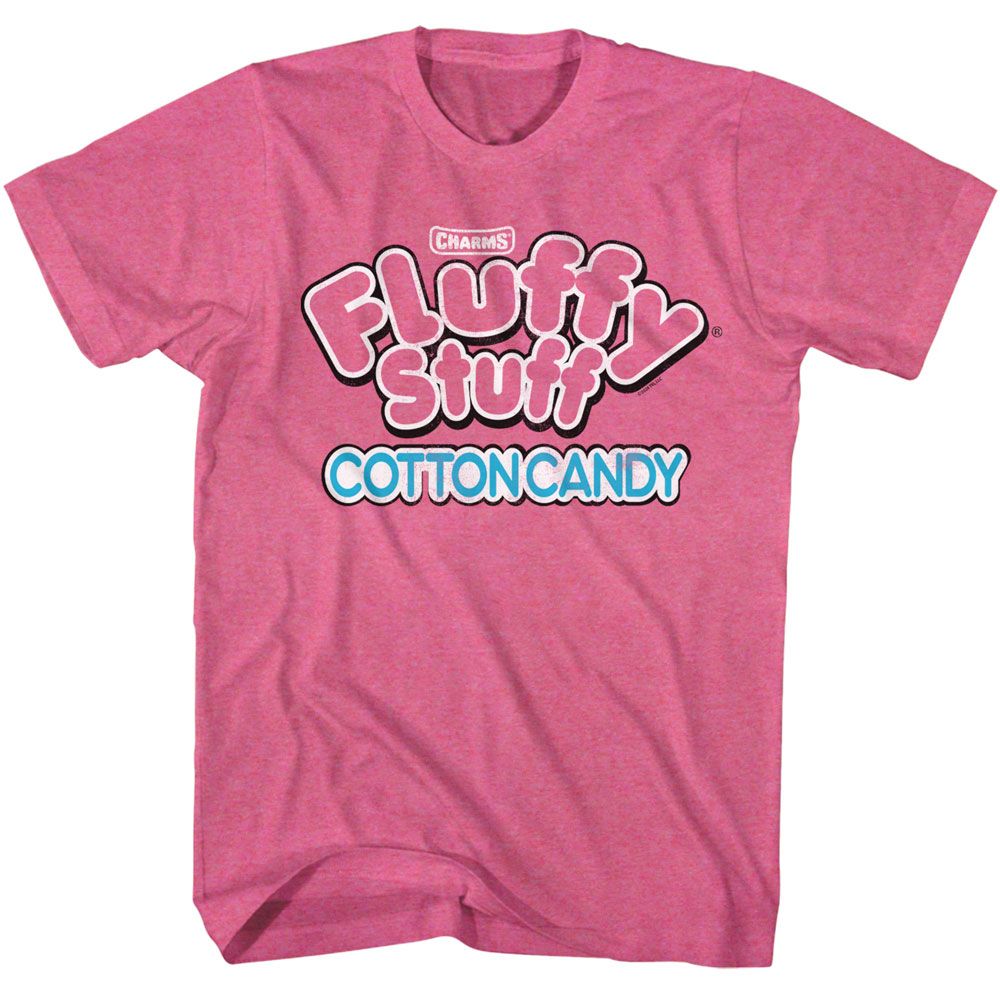 Retro Pink Heather Fluffy Stuff t-shirt featuring a Logo Retro Pink Heather design