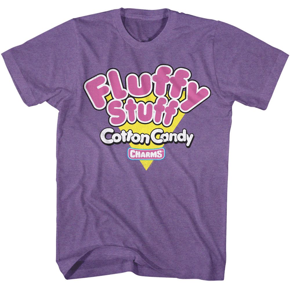 Purple Heather Fluffy Stuff t-shirt featuring a Triangle design