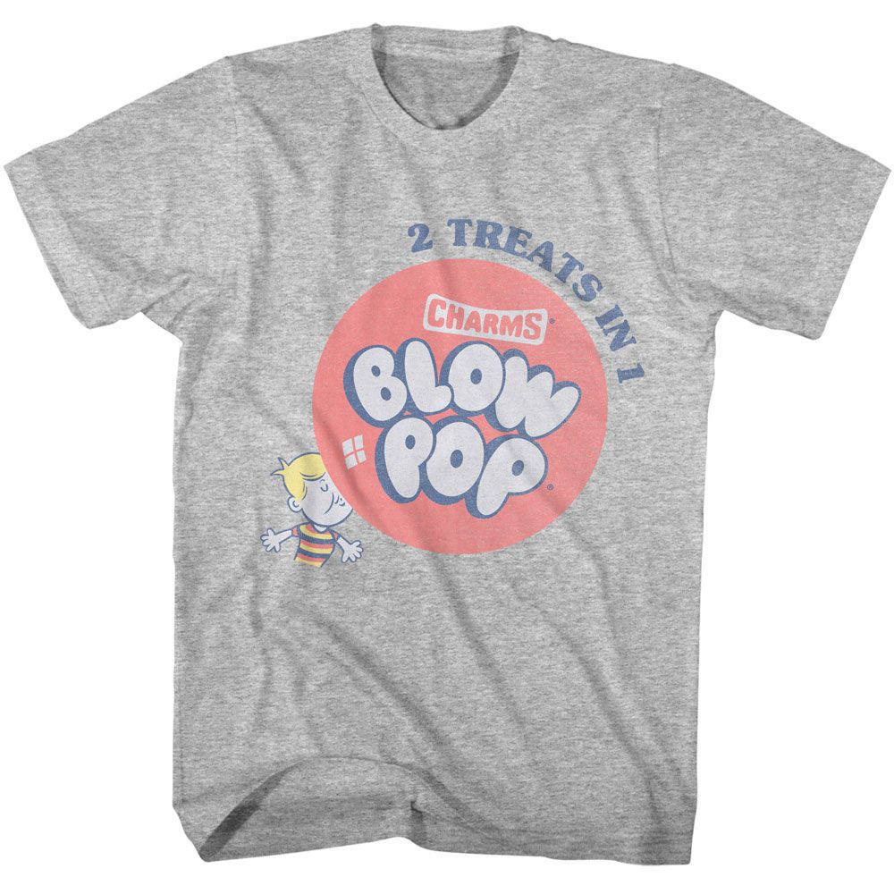 Gray Heather Dubble Bubble t-shirt featuring a Two in One Gray Heather design