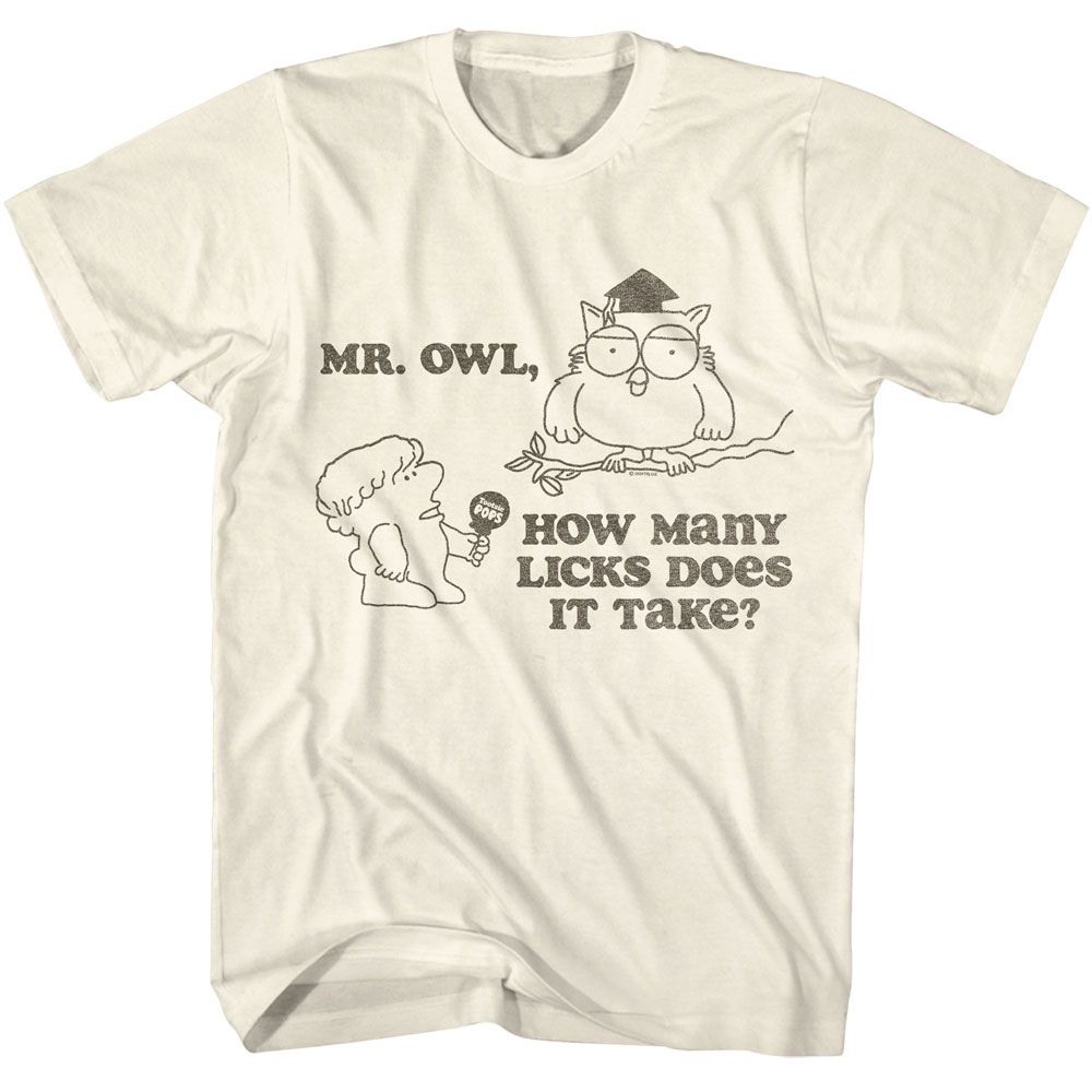 Natural Tootsie Pop t-shirt featuring a Mr. Owl Natural design