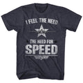 Navy Heather Top Gun t-shirt featuring a Need for Speed design