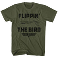 Military Green Top Gun t-shirt featuring a Da Bird Military Green 507 design