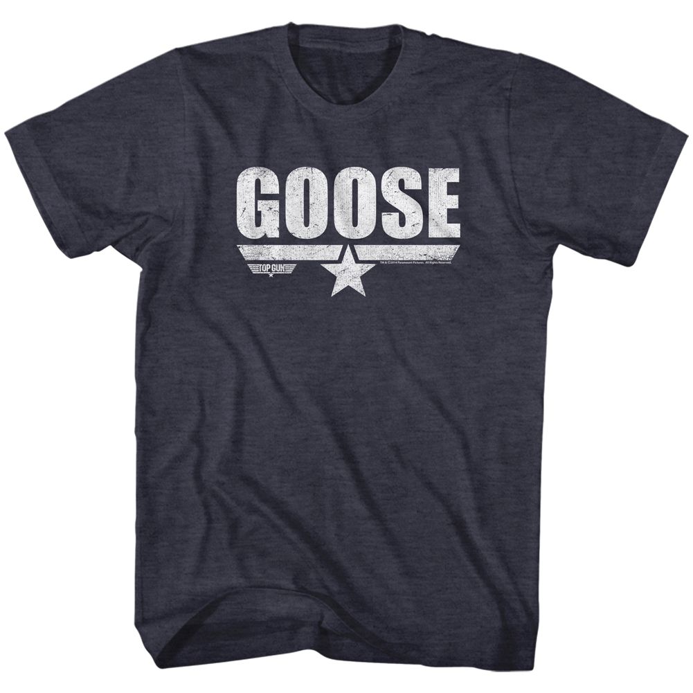 Navy Heather Top Gun t-shirt featuring a Goose Navy Heather design