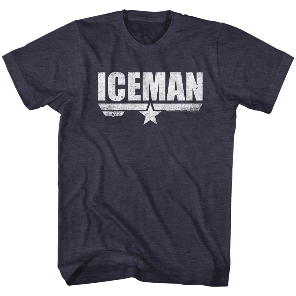 Navy Heather Top Gun t-shirt featuring an Iceman Navy Heather design