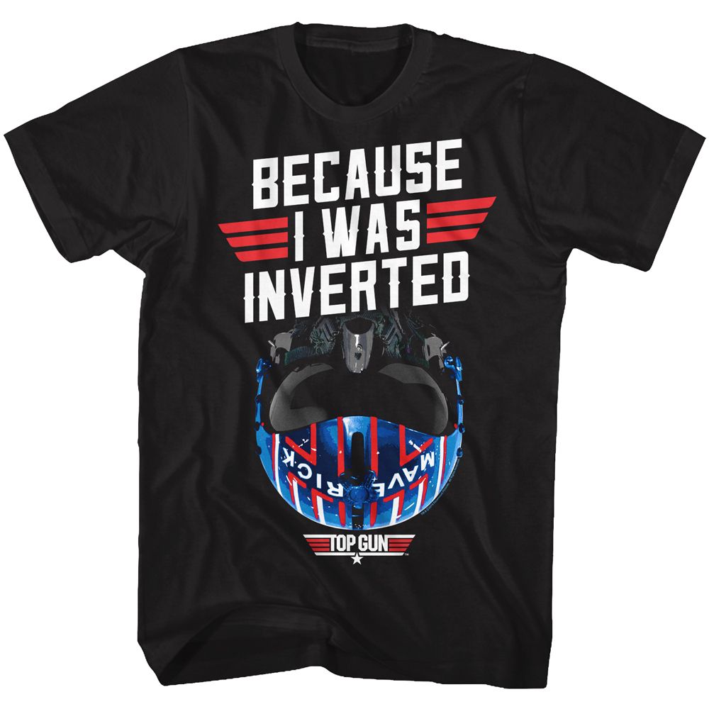 Black Top Gun t-shirt featuring an Inverted Black design