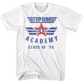 White Top Gun t-shirt featuring a Top Gun Academy 86 design