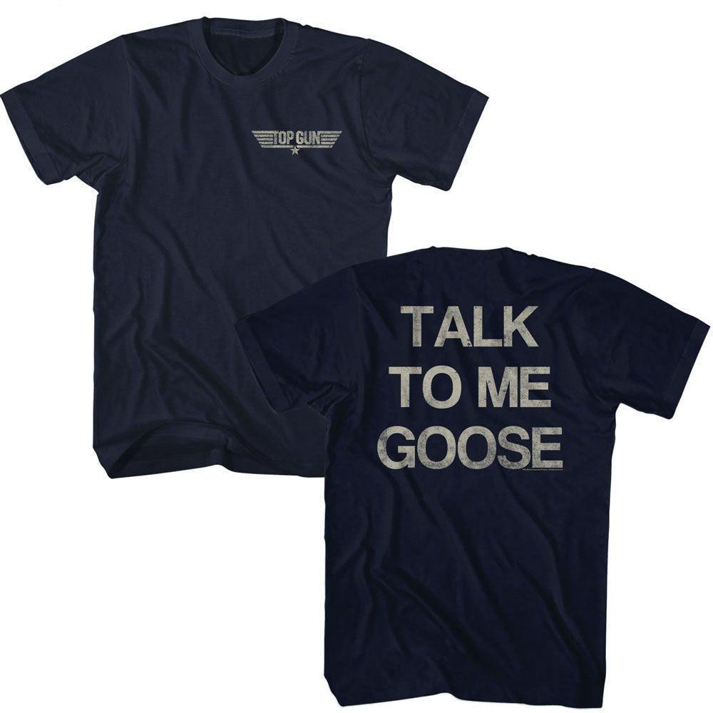 Navy Top Gun t-shirt featuring a Talk to Me Navy design