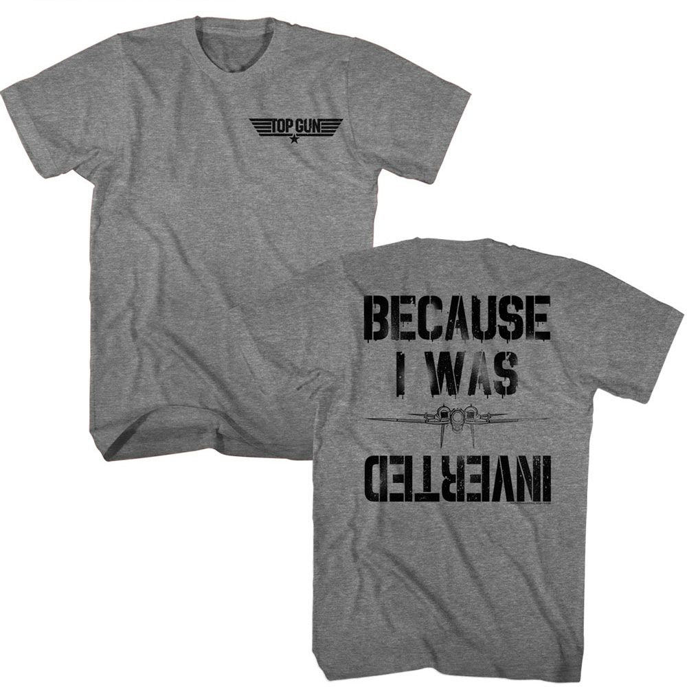 Graphite Heather Top Gun t-shirt featuring an Inverted Graphite Heather 5120 design