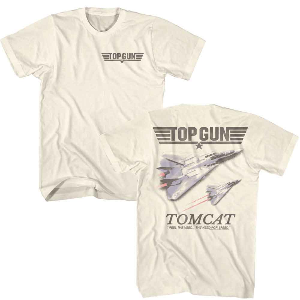 Natural Top Gun t-shirt featuring a Tomcat Natural 5123 design