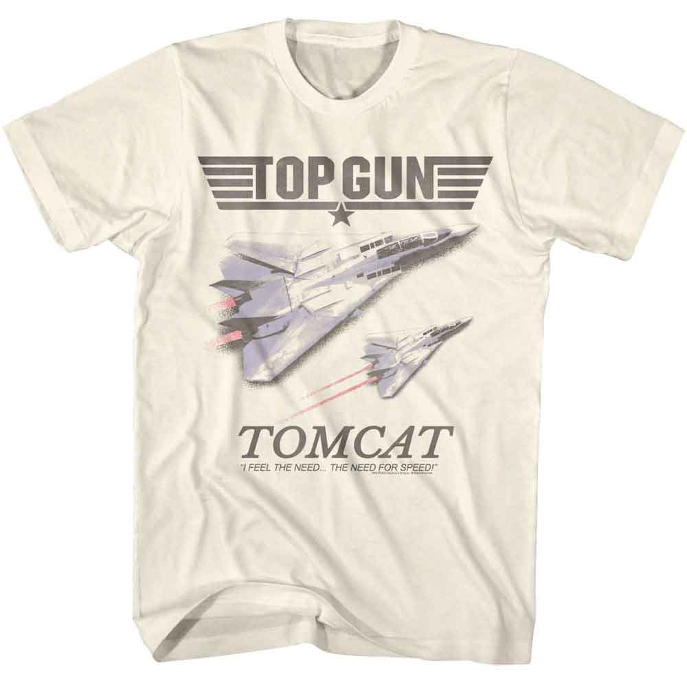 Natural Top Gun t-shirt featuring a Tomcat Natural 5124 design