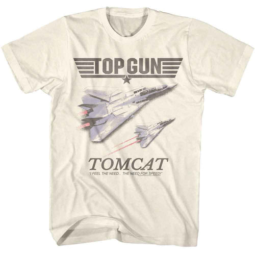 Natural Top Gun t-shirt featuring a Tomcat Natural 5124 design