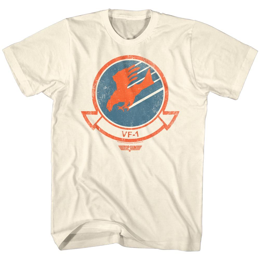 Natural Top Gun t-shirt featuring a Thunderbird design
