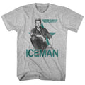 Gray Heather Top Gun t-shirt featuring an Iceman Gray Heather design