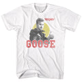 White Top Gun t-shirt featuring a Goose White design