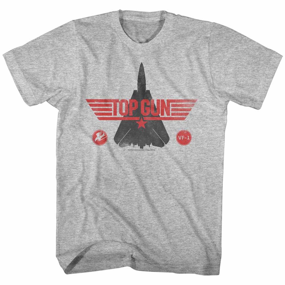 Gray Heather Top Gun t-shirt featuring a Tomcat Gray Heather design