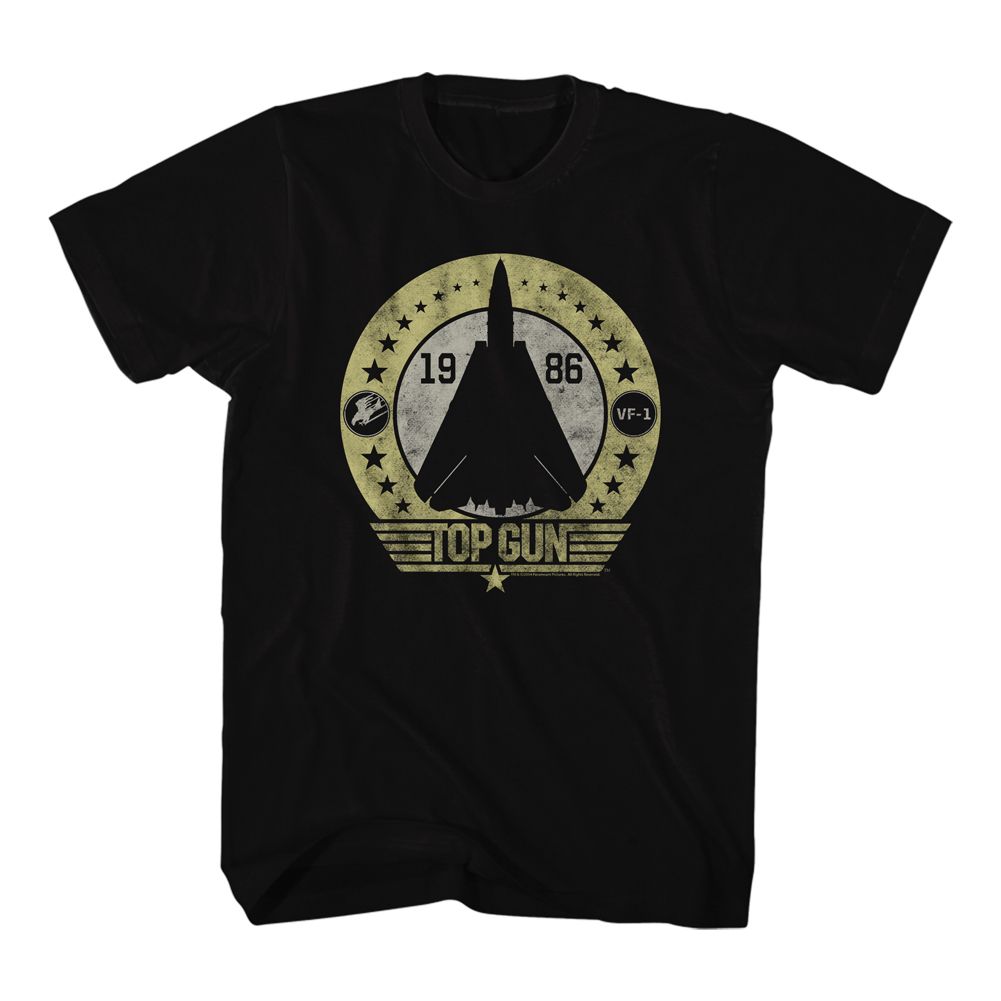 Black Top Gun t-shirt featuring a Stars and Such design