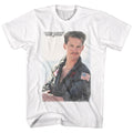 White Top Gun t-shirt featuring a Goose Fade design