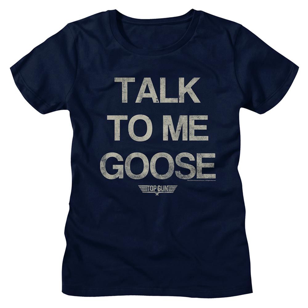 Top Gun Ladies T-Shirt - Talk to Me Goose Navy