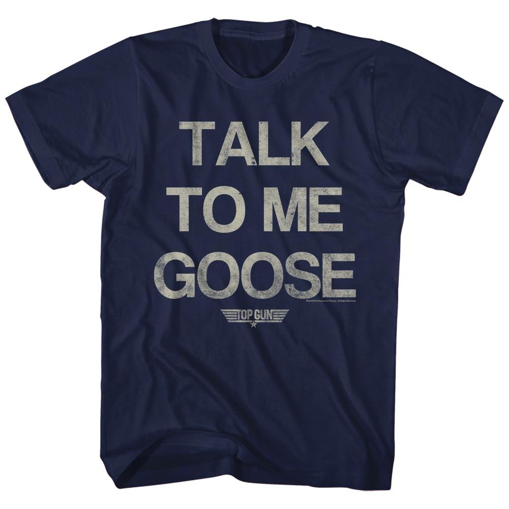 Navy Top Gun t-shirt featuring a Talk to Me Goose Navy design