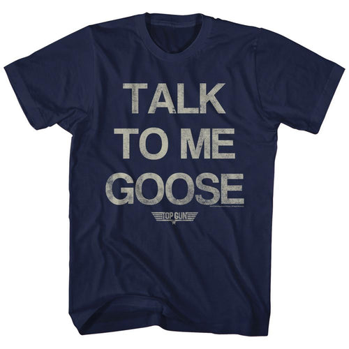 Navy Top Gun t-shirt featuring a Talk to Me Goose Navy design