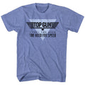 Light Blue Heather Top Gun t-shirt featuring a Speed Yeah design