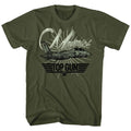 Military Green Top Gun t-shirt featuring a Retro design