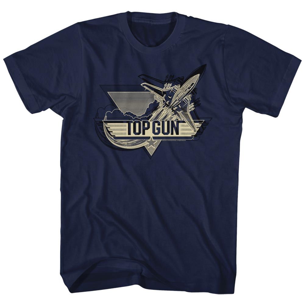 Navy Top Gun t-shirt featuring a Plane design