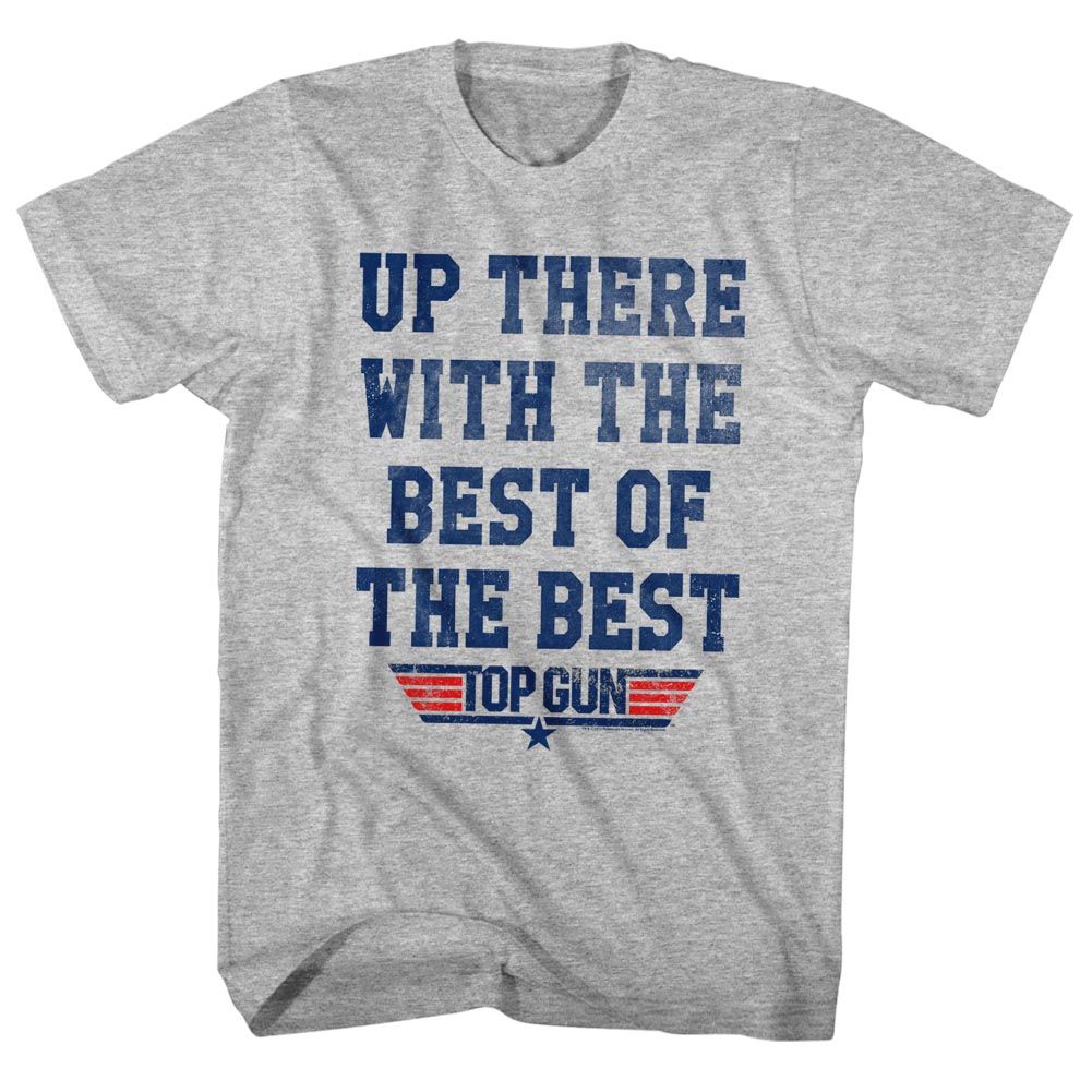 Gray Heather Top Gun t-shirt featuring a Best of the Best Gray Heather 550 design