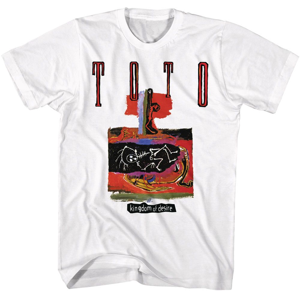 White Toto t-shirt featuring a Kingdom of Desire design