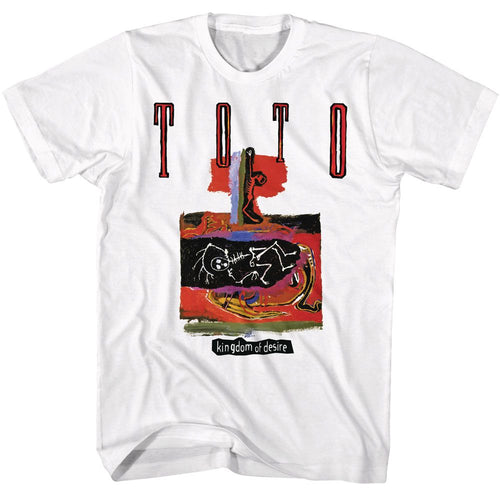 White Toto t-shirt featuring a Kingdom of Desire design