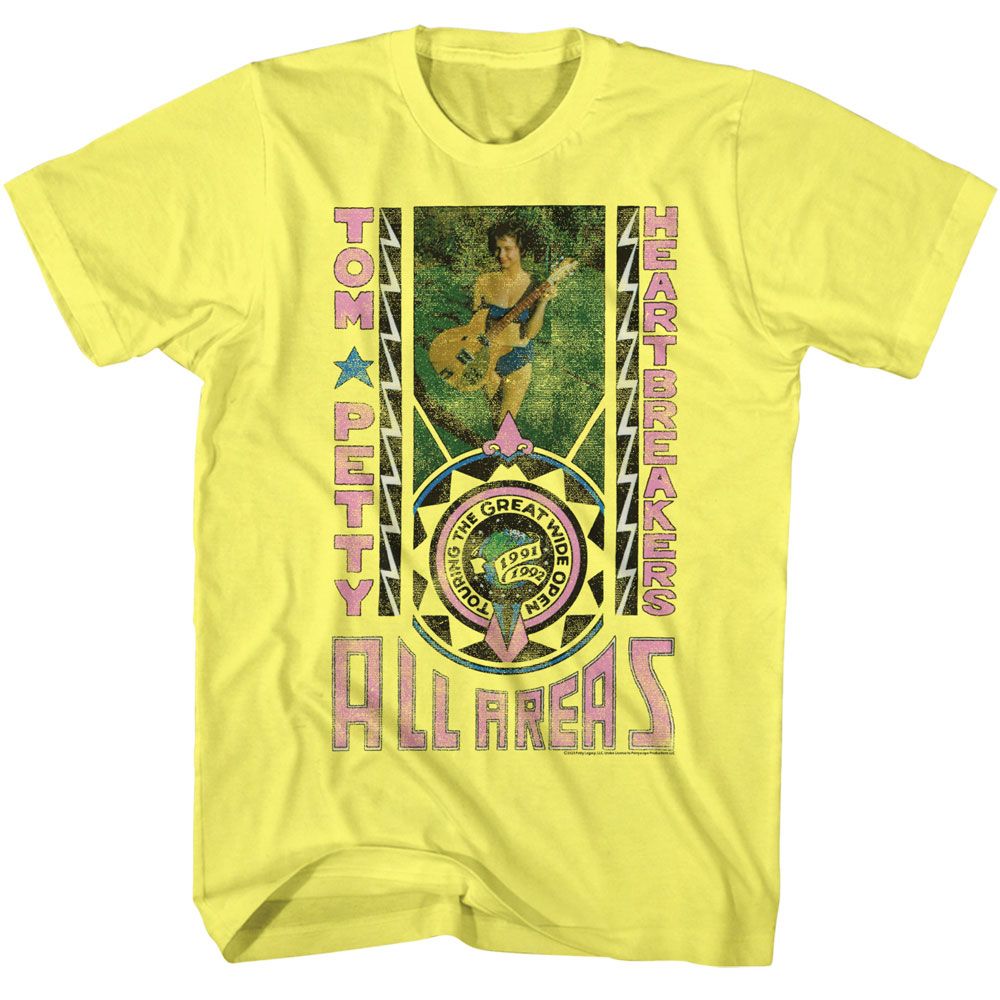 Yellow Heather Tom Petty t-shirt featuring an All Area Access design