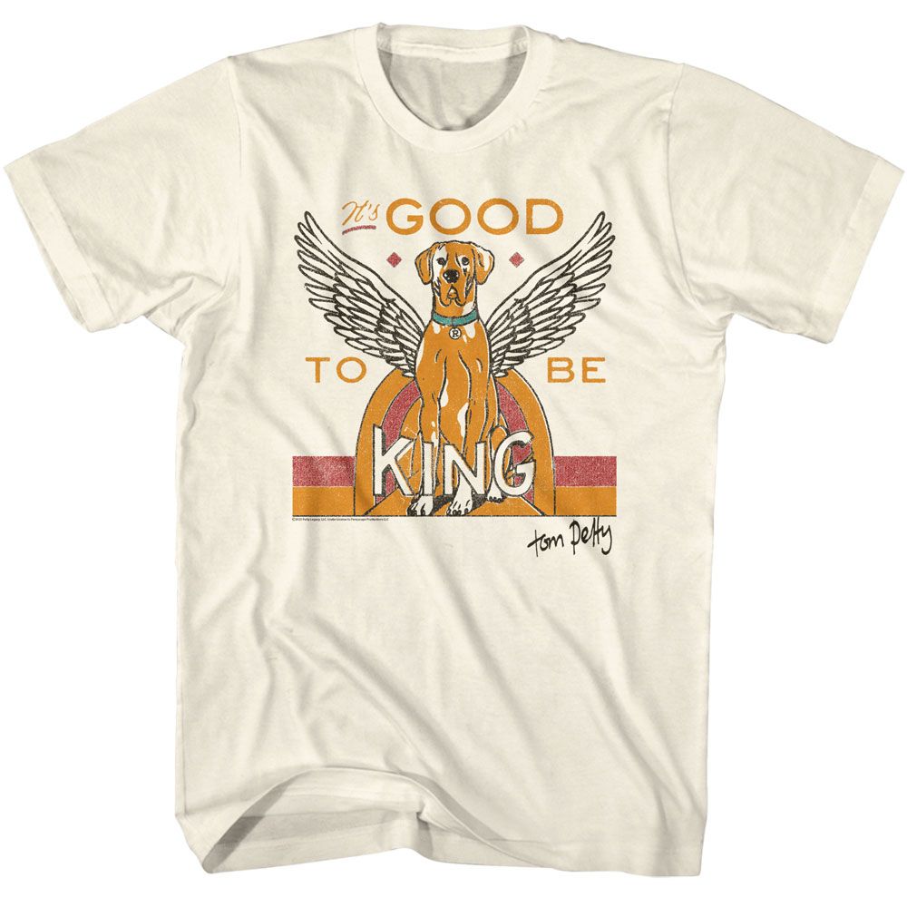 Natural Tom Petty t-shirt featuring a Good to Be King design