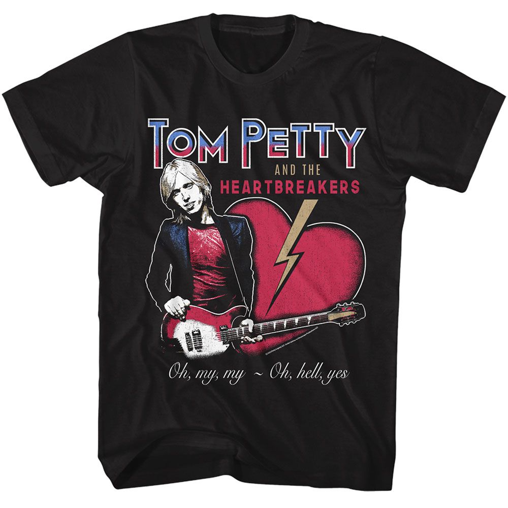 Black Tom Petty t-shirt featuring an Oh My My design